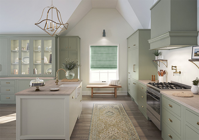 Florence Faux Suede, Light Jade - Roman Blind - Image 8
